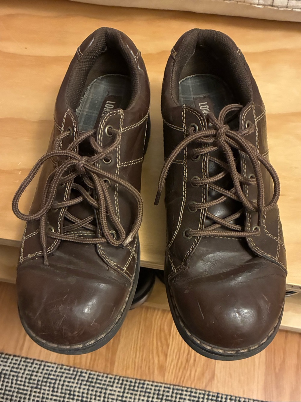LOWER EAST SIDE Brown Vintage Lace-Up Shoes